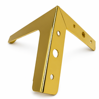Pieds de meubles en métal de bonne qualité pour lits, canapés, armoires, tables - Quincaillerie en fer durable, design moderne Trident, personnalisable, utilisation multi-espaces