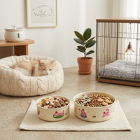Gamelle surélevée pour chien de 15 pouces avec support, pliable, en métal, avec base en bambou, écologique, pour une utilisation en cuisine, pour chiens de grande et moyenne taille