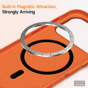 Funda para Teléfono 17 16 Pro Max con Soporte Giratorio, Anillo Metálico para Lente, Carga Inalámbrica Magnética, Cubierta Mate Translúcida - Product Image 2