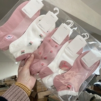 Chaussettes basses en coton et maille respirantes pour femmes, idéales pour l'été et le printemps, usage quotidien