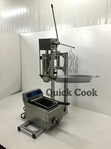 Extrusora <span class=keywords><strong>Manual</strong></span> de Churros de Mesa con Freidora de 3L, Máquina para Hacer Churros Españoles, 6 Moldes para Churros en Forma de Flor - Product Image 4