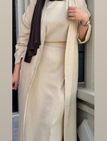 Abaya Mexizo sur mesure, ensemble 3 pièces, tenue modeste avec robe extérieure superposée et pantalon large pour le travail quotidien des femmes