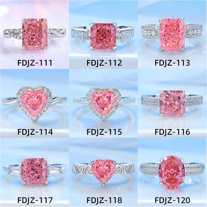 แหวนเงินสเตอร์ลิง S925ชุดสีช<span class=keywords><strong>ม</strong></span>พูประดับอัญมณีสีเงินเรียบง่ายตัดสดใสความรักยอดนิยมเครื่องประดับสำหรับผู้หญิงในวันครบรอบขายส่งได้ตา<span class=keywords><strong>ม</strong></span>ต้องการ - Product Image 4