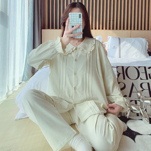 8655 da <span class=keywords><strong>donna</strong></span> dolce <span class=keywords><strong>pigiama</strong></span> di puro cotone che allatta indumenti da notte elasticizzati manica lunga in vita per la <span class=keywords><strong>gravidanza</strong></span> di maternità - Product Image 5