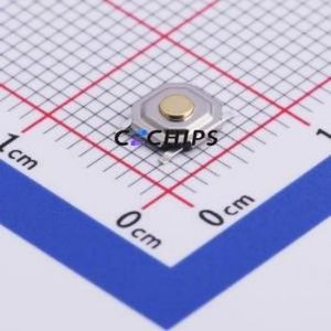 K2-1187SQ-A3SW-06 Tactile Switch SMD-4P,5.2x5.2mm Switch Single Pole Single Throw Round Button 1.8N Vertical Mount - Product Image 1