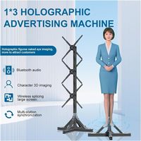 Ventilateur holographique LED 3D de 65 cm, projecteur holographique grandeur nature pour la publicité et le cinéma maison, mur vidéo modulaire