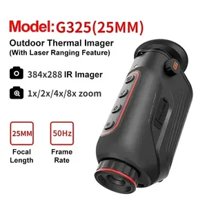 1-8x Monocular térmico 384x288 Alcance de caza IR de alta resolución Lente de 15mm Detección de 2500M para uso táctico al aire libre - Product Image 5