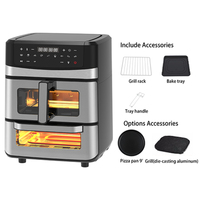 Friteuse à air intelligente multifonction sans huile 6L, four 5.6L avec écran LED, combo friteuse à air et four – Vente en gros