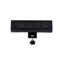 Multiprise de bureau avec ports USB, pince de bureau multi-prises, 4 prises, pince de bureau, multiprise de bureau