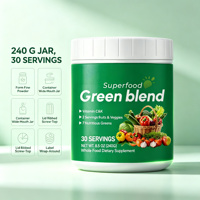 Superfood Groene Blend Poeder 240 g 30 Porties Volledig Natuurlijk Voedingssupplement Witte Pot OEM Fabriek