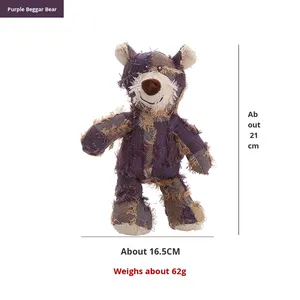 Juguete de Peluche Ecológico de Lujo para Perros, Juguete Interactivo Resistente con Sonido de Oso Mendigo, Hecho de Lino Duradero, Entrega Rápida - Product Image 6