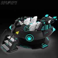 9D VR 360 Silla de simulación de vuelo UFO para el hogar y deportes al aire libre compatible con 5 asientos PC y equipo MR para Cinema VR Experience