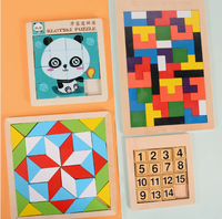 Mainan Edukasi Anak Puzzle Balok Kayu untuk Melatih Berpikir dan Edukasi Dini Bayi