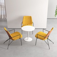 Chaises de négociation pour visiteurs, de réception, de bureau et de café, avec structure tubulaire métallique, design moderne, fabriquées par l'usine de chaises de Foshan