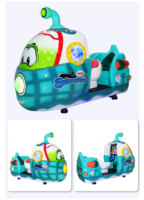 Machine de jeu interactive pour enfants Swing Kids CE en fibre de verre avec accepteur de pièces/billets pour aire de jeux familiale intérieure, garantie 1 an, version anglaise