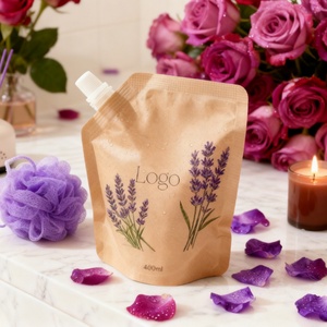Bolsa de Papel Kraft con Logotipo Impreso Personalizado, Ecológica, Biodegradable, para Líquidos, Aceite Corporal, Loción, Champú, Embalaje OEM/ODM - Product Image 1
