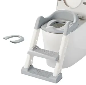 Biumart PP Baby Potty Toilet Training Seat pieghevole salva spazio Baby Kid Potty Training Chair con doppio corrimano laterale