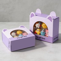 Boîte d'emballage cadeau en papier pliable en gros, recyclable et écologique, pour jouets en peluche et autres cadeaux
