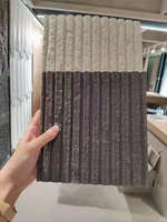 Panel de Tierra Apisonada Endable Soft Stone con Textura Auténtica en Degradado, Impermeable y Resistente al Fuego de Grado A para Paredes Curvas Arquitectónicas