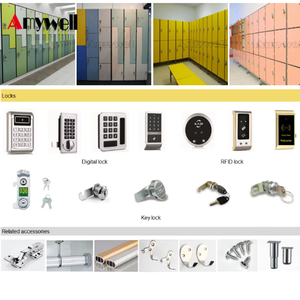 Новый дизайн водонепроницаемый Hpl фенольный компактный ламинат тренажерный зал шкафчик - Product Image 5