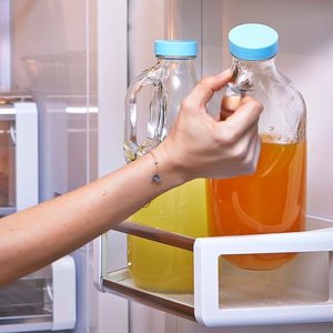 Bình Sữa Thủy Tinh Trong Suốt 47Oz Có Tay Cầm Và Nắp Đậy-Hộp Đựng Sữa Kín Cho Tủ Lạnh <span class=keywords><strong>Jug</strong></span> Bình Đựng Nước Thủy Tinh - Product Image 4