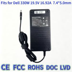 Adattatore di Alimentazione Compatibile con <span class=keywords><strong>Dell</strong></span> 330W, Caricabatterie 19.5V 16.9A M18x R2 P38E G16 7630, Adattatore di Ricambio per <span class=keywords><strong>Laptop</strong></span> - Product Image 1