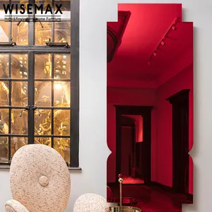 WISEMAX家具热销家居装饰北欧风格多型光滑边缘墙面镜子客厅全长度镜子