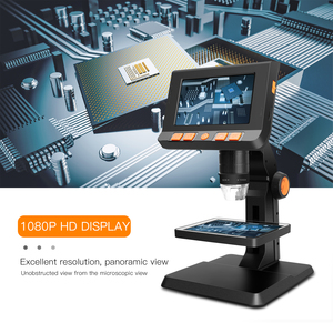 Nouveau microscope numérique 1080P P110 pour la réparation de téléphones mobiles, grossissement 1000X, écran 4,3 pouces, rotation à 180 degrés, 8 LED avec support relevable - Product Image 3