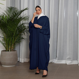 Abito Modesto Cardigan Patchwork per Donna Musulmana, Abaya Arabo Dubai Turco, Veste Islamica Burqa <span class=keywords><strong>Hijab</strong></span> - Product Image 4