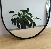 Grand miroir mural vintage en métal doré, sur mesure, pleine longueur, ovale, style défilé, décoration de salle de bain de luxe, en verre, pour la maison