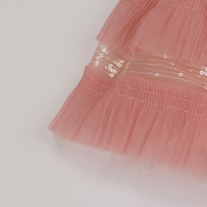 Younger Girls' Tulle Tiered party Dress with Large Bow - Product Image 3
