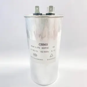 1-100uF Capacitor CBB65 450VAC Air Conditioner Motor Run Capacitor Single Dual