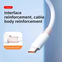 Cable USB C de Alta Calidad Original de Fábrica, Cable de Carga Rápida de 6A para Huawei, Vivo, OPPO, Xiaomi, Honor, Redmi, Carga Súper Rápida