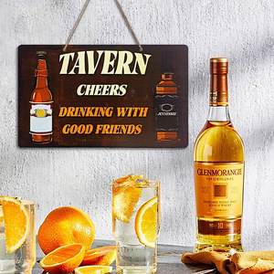 Vintage wooden welcome sign for pubs, wall <b>decorations</b>, bar signs, wooden slogans, doorplates, and <b>decorative</b> hangings. - Product Image 1