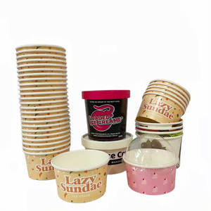 Cốc Đựng Kem Theo Yêu Cầu 500 Với Hộp Đựng Kem <span class=keywords><strong>Logo</strong></span> Thiết Kế Tùy Chỉnh Có Thể Phân Hủy - Product Image 6