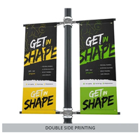 Promotion Logo imprimé personnalisé événements en plein air affiche campagne de sublimation publicité Double face PVC lampadaire bannière