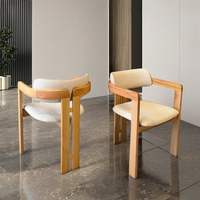 Chaise de salle à manger moderne en bois massif design simple et élégante maison hôtel restaurant école loisirs négociation nouveau métal chinois