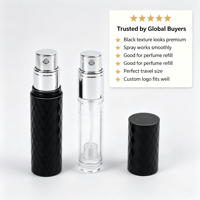 Flacon de parfum en plastique rechargeable, flacons vides pour échantillons 5 ml, flacon de parfum en plastique rechargeable avec pulvérisateur à pompe, cosmétique