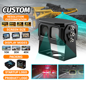 Caméra de voiture à imagerie thermique AHD <span class=keywords><strong>avec</strong></span> vision nocturne étanche lentille anti-buée aide à l'inversion pour caméra de voiture de camion de gestion de flotte - Product Image 2