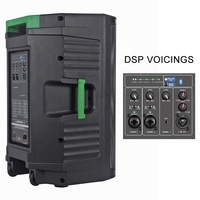 Enceinte Amplifiée Professionnelle Polyvalente 2000 Watts 15 Pouces, Système de Sonorisation PA avec BT DSP Mixeur Écho Guitare
