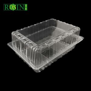 Tek kullanımlık kapaklı şeffaf şeffaf plastik meyve kutusu salata paketleme tepsisi konteyner - Product Image 4