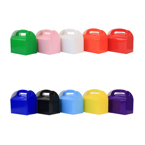 Fabricant de boîtes d'emballage à poignée de couleur unie multicolore en gros pour les petits cadeaux et desserts - Product Image 2