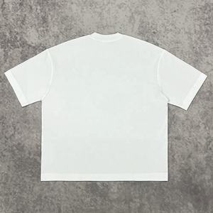 Camisetas de Cuello Redondo de Algodón de Alta Calidad de 220 g/m², Camisetas Cortas Blancas Lisas de Gran Peso, Camisetas Holgadas de Verano para Hombre - Product Image 2