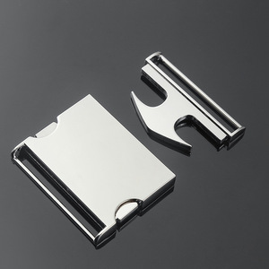 Side Release Buckle Zinc Alloy Silver Black Durable For Bags <b>Webbing</b> Hardware Accessory - Product Image 3
