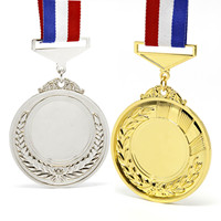 Médailles de 1ère, 2ème et 3ème places, or, argent, bronze, médailles en métal vierges, concevez vos propres médailles sportives personnalisées