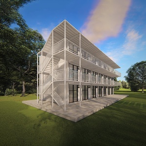 Maison conteneur préfabriquée personnalisée à 3 étages en acier pour <span class=keywords><strong>chambre</strong></span>, salon, logement <span class=keywords><strong>étudiant</strong></span>, salle de classe, bureau, camping, hôpital - Product Image 1