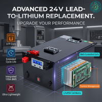 Batterie au lithium : Meilleures batteries au lithium pour stockage d'énergie, cycle profond, longue durée de vie pour camping-car, solaire et alimentation domestique