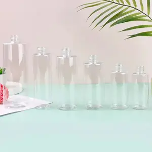 All'ingrosso sigillata monouso trasparente bottiglia di plastica con coperchio rotondo per animali domestici bottiglia di Shampoo con campione di olio liquido