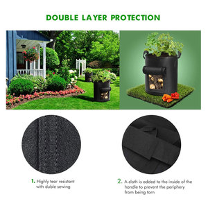 أكياس زراعة البطاطس الحديثة الصديقة للبيئة سعة 10 جالون، مع مقابض معززة، أوعية من قماش غير منسوج سميك للاستخدام على الجدران لزراعة الطماطم والخضروات - Product Image 5