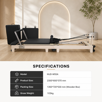 Peralatan Pilates Reformer Kayu Premium Berkualitas Tinggi, Dapat Disesuaikan, Tahan Beban, Pengerjaan Kayu yang Andal untuk Pusat Kebugaran Boutique